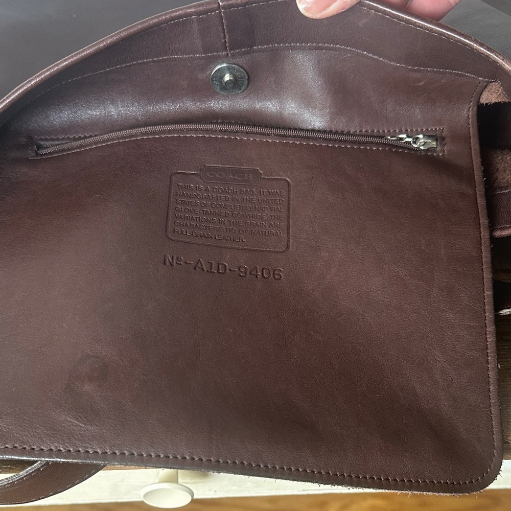 Coach Rich Brown Leather Slim Legacy Shoulder Bag - Picture 9 of 11